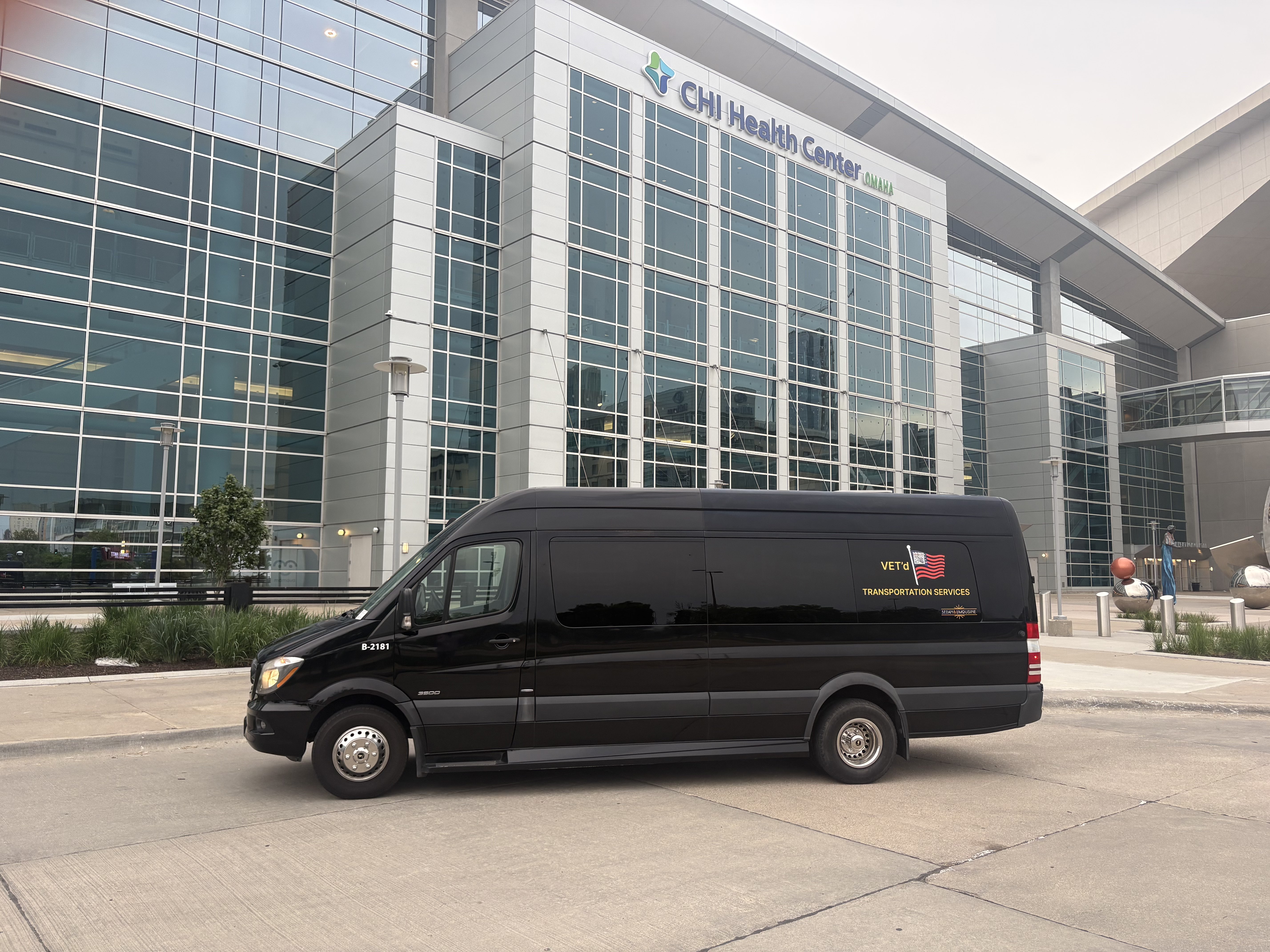 VET'd Transportation van at CHI Health Center, Omaha